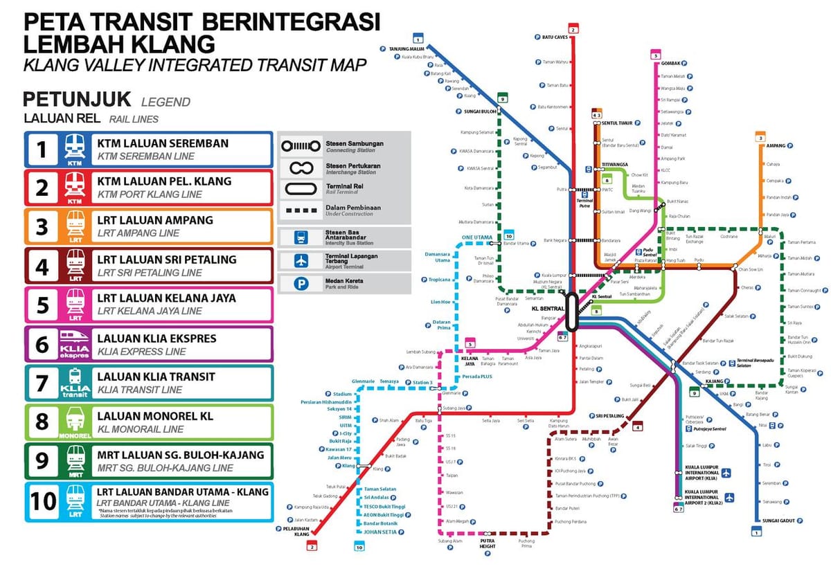Kat jeyografik nan klang valley zòn nan
