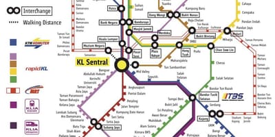 Kuala lumpur transpò kat jeyografik