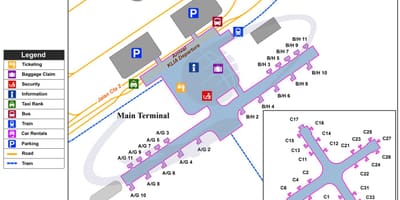 Kuala lumpur ayewopò entènasyonal tèminal nan kat jeyografik